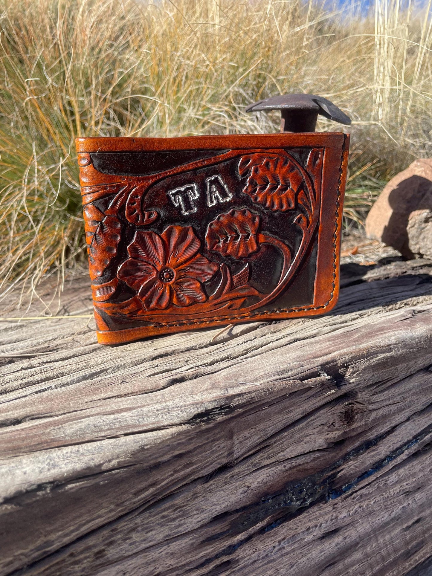 Classic Bifold Wallet, custom tooled