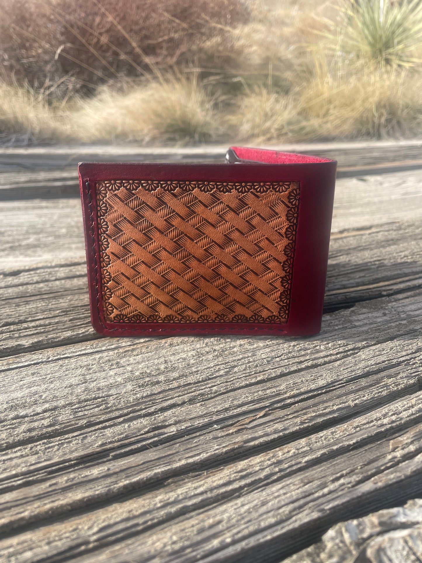Classic Bifold Wallet, custom tooled