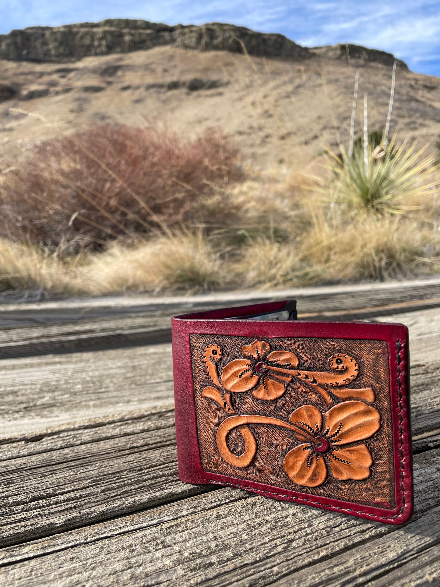 Classic Bifold Wallet, custom tooled