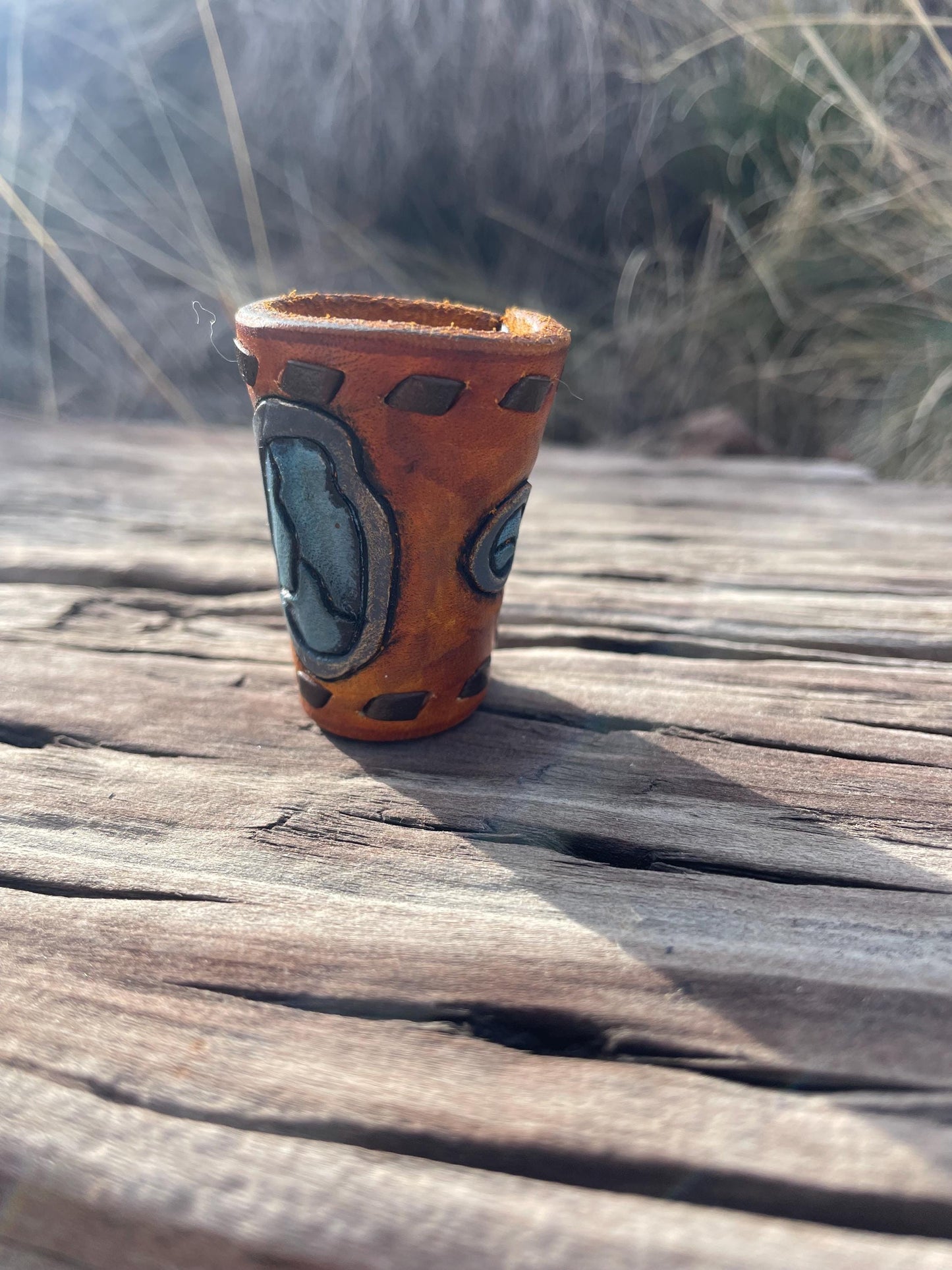 Wild rag tie, hand tooled