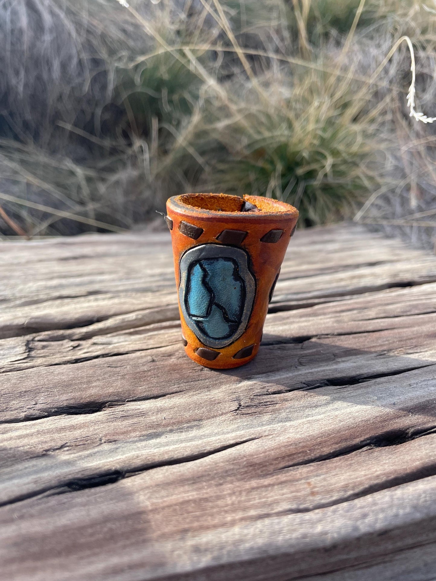 Wild rag tie, hand tooled