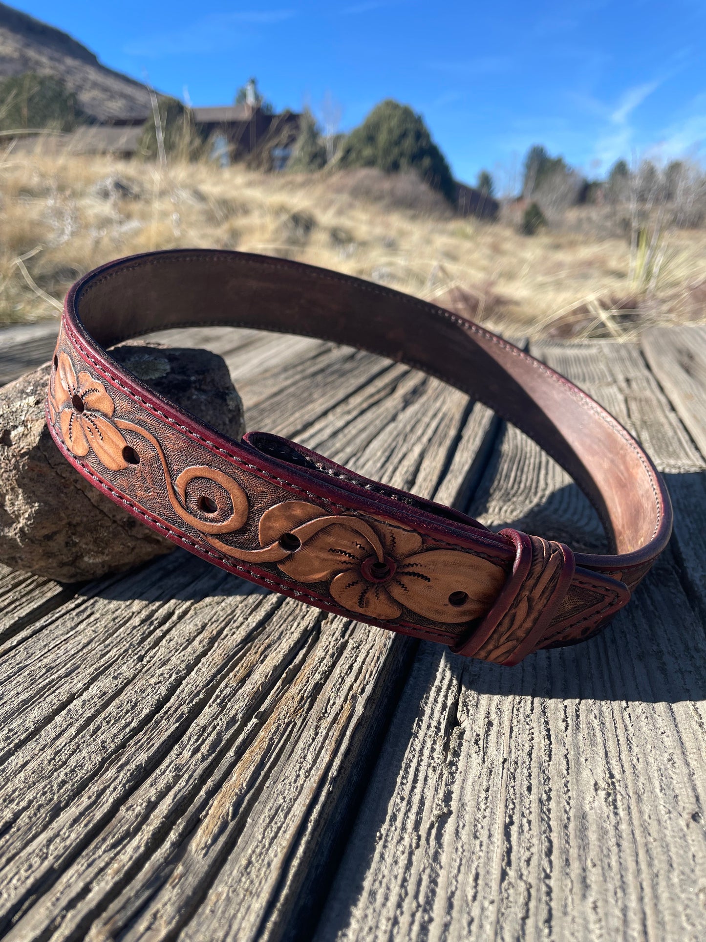 Hand Tooled Western Belt