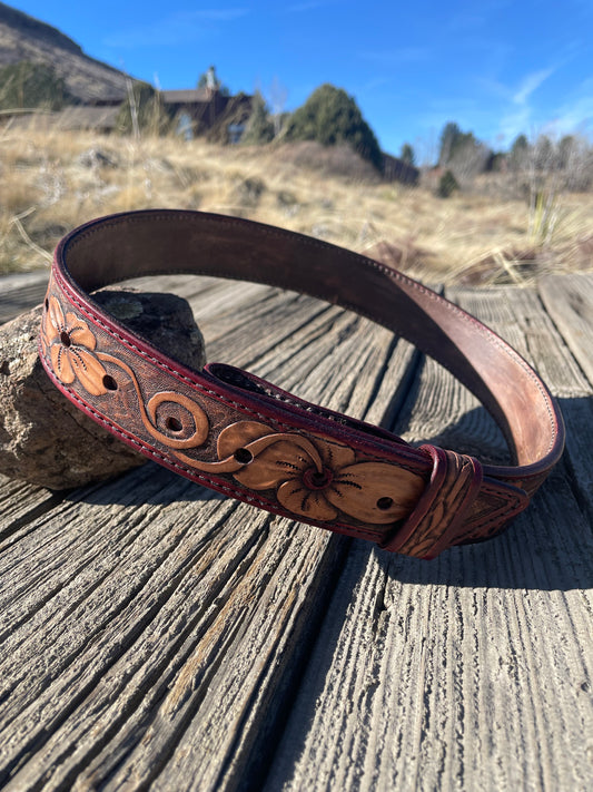 Hand Tooled Western Belt